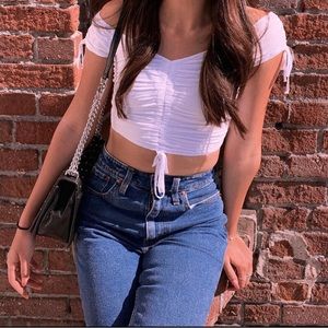Abercrombie & Fitch Cinched Crop Top